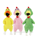 Plush three-color Chicken Dog Chew Squeaky Toy